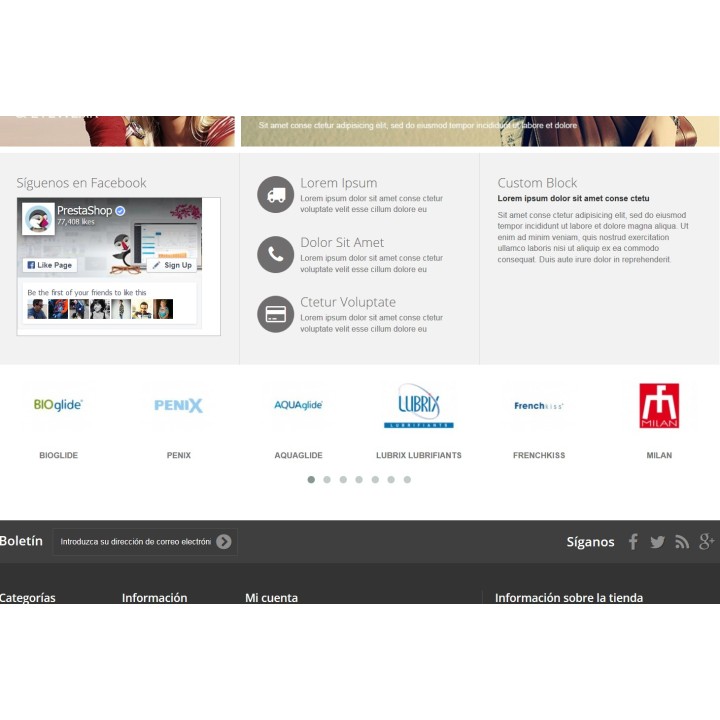 Modulo Prestashop para crear un carrusel de fabricantes